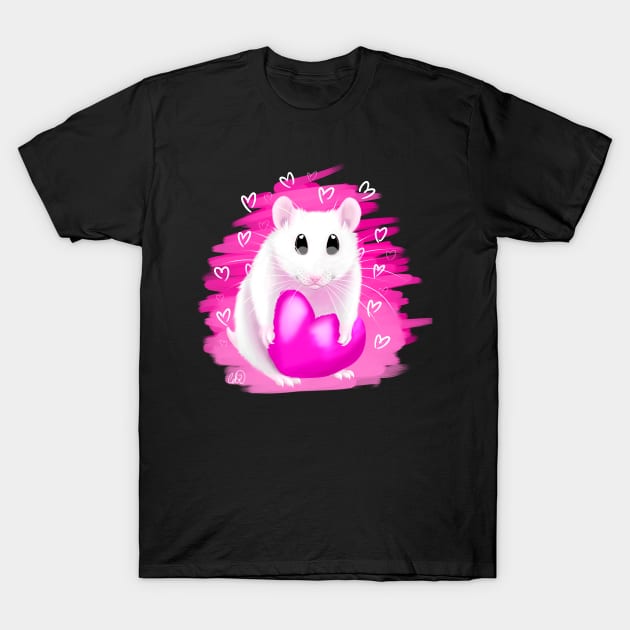 Heart Hamster T-Shirt by MeepsMarvelousMonstrosities